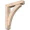 Ekena Millwork Thorton Craftsman Smooth Bracket w/ Offset Brace, Douglas Fir, 5 1/2"W x 26"D x 30"H BKT0604X26X30THR04SDF - alternate 1